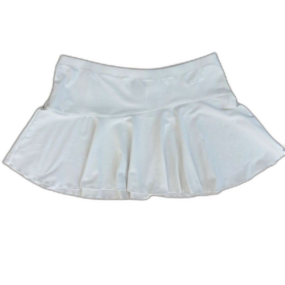 Nike Dri-FIT White Pleated Golf Skirt L Preppy Tennis Athletic Country Club